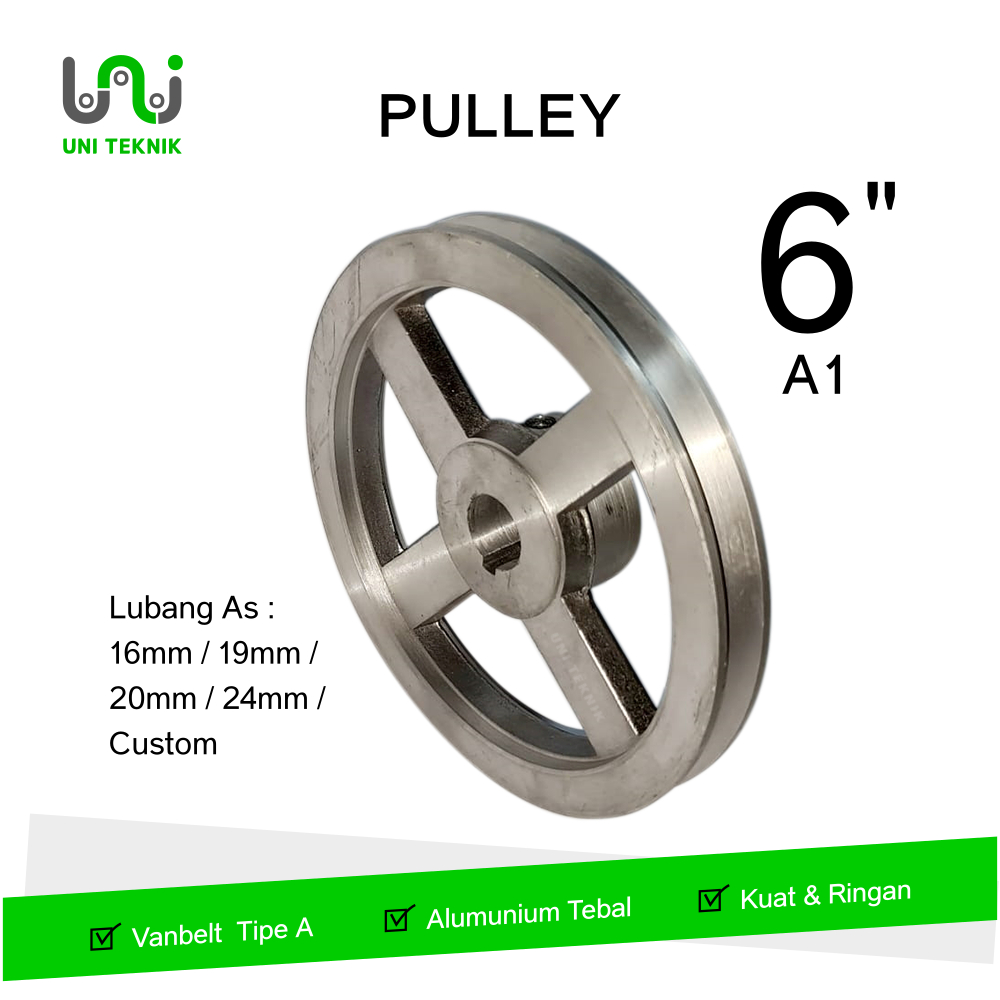 MESIN Pulley 6in A1 Pulley 6" V-belt type A general Pulley สําหรับเครื่องอุตสาหกรรมต่างๆ