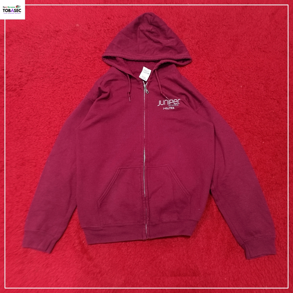 MERAH Gildan Juniper Hoodie สี Maroon Size L