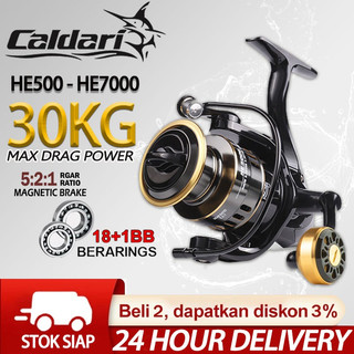 Reel Pancing 30kg HE500 - 7000 Fishing Reel Spinning Reel Murah Kuat Metal Pancing Rod mesin casting