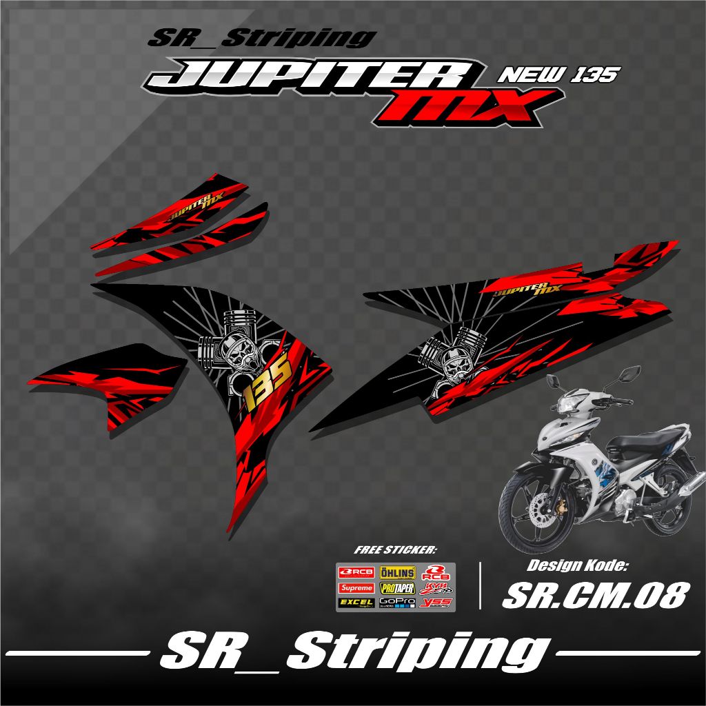 Jupiter MX New 135 Striping / Jupiter MX Variation / Jupiter MX 135 / Jupiter MX New 135 Sticker (Ho