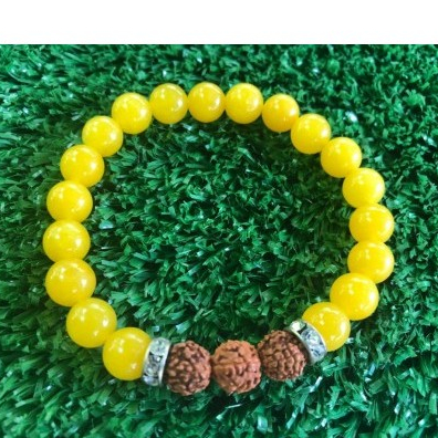 BRACELET 0026 YELLOW STONE MIX MUDAKSA 8MM / STONE BRACELETS / Womens BRACELET