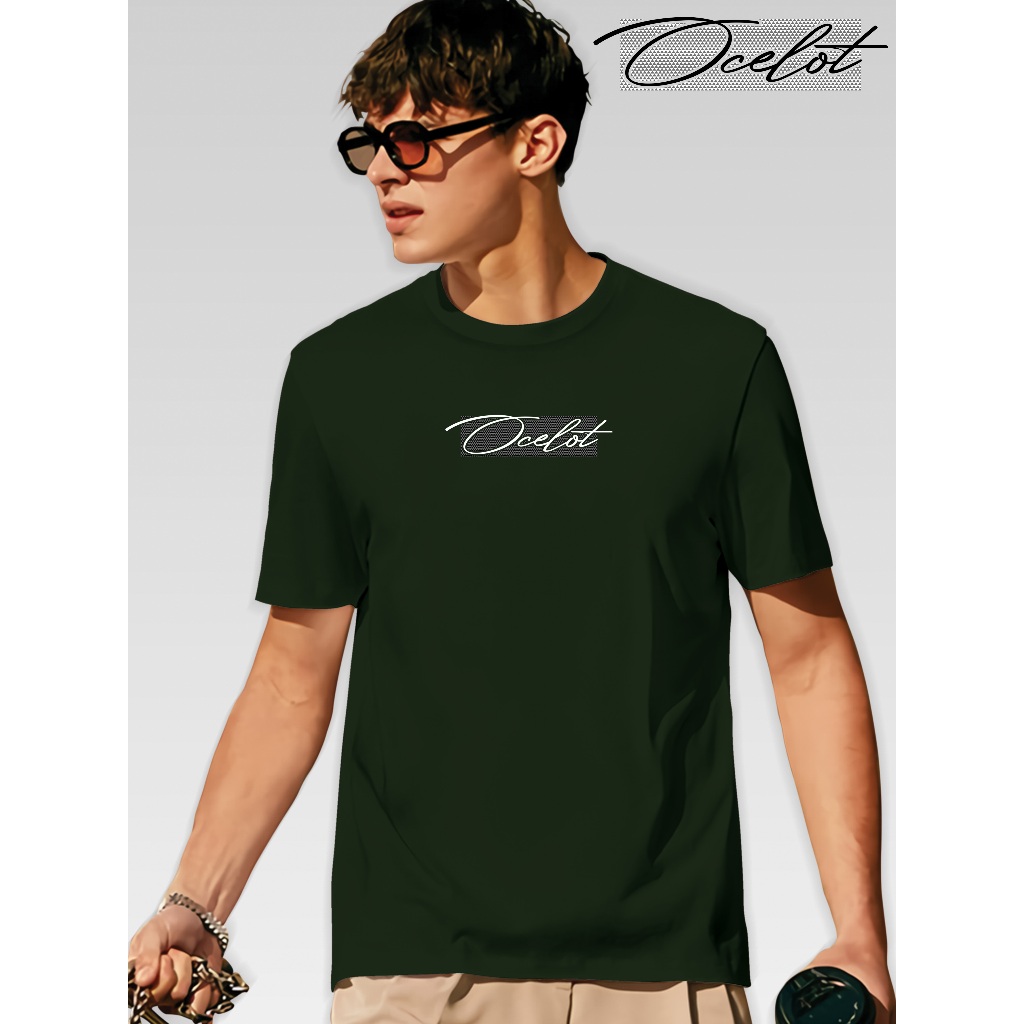 เสื้อยืด OCELOT SHORT-SLEEVED สําหรับผู้ชายและผู้หญิง ADULTS วัสดุ pe 24s นุ่ม