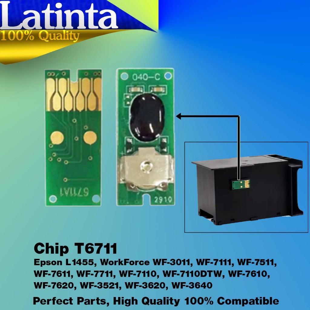 PX กล่องบํารุงรักษา T6711 Cip รีเซ็ต / 6711 PXMB3 โฟมชิป T-6711 ใช้งานร่วมกับ Epson เครื่องพิมพ์ L14
