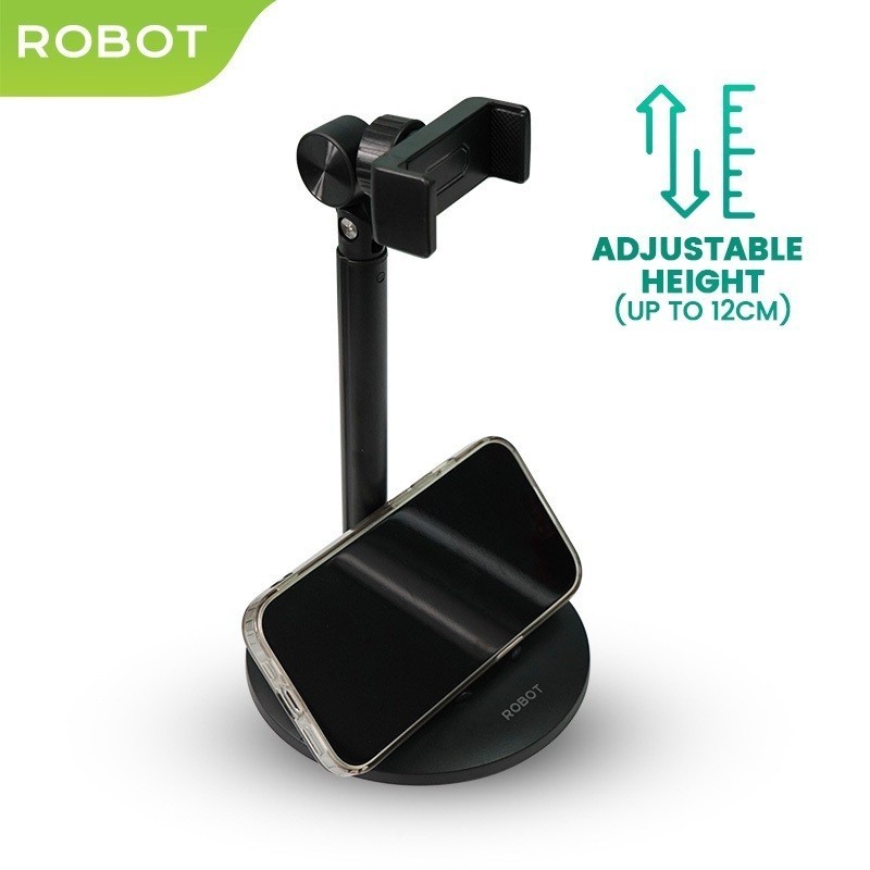 Robot RT-US13 ที่วางโทรศัพท์แบบขาตั้งหมุนได้ 3600 อลูมิเนียมสําหรับ Livestreaming RT US13