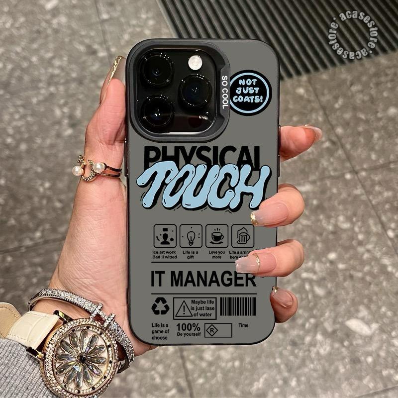 PREMIUM MATTE HARD CASING HP IPHONE BLUE PHYSICAL TOUCH AESTHETIC CASE สําหรับ IPHONE 7 8 7+ 8+ 11 1