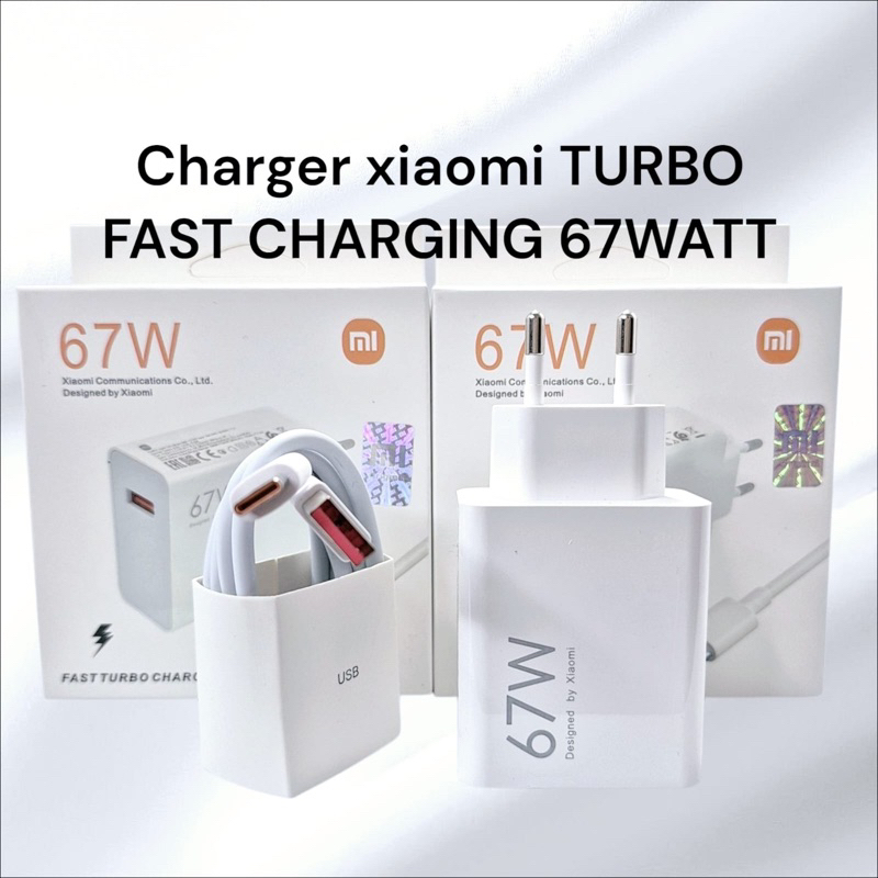 XIAOMI Type C 67W turbo fast charging Charger ของแท้ 100%