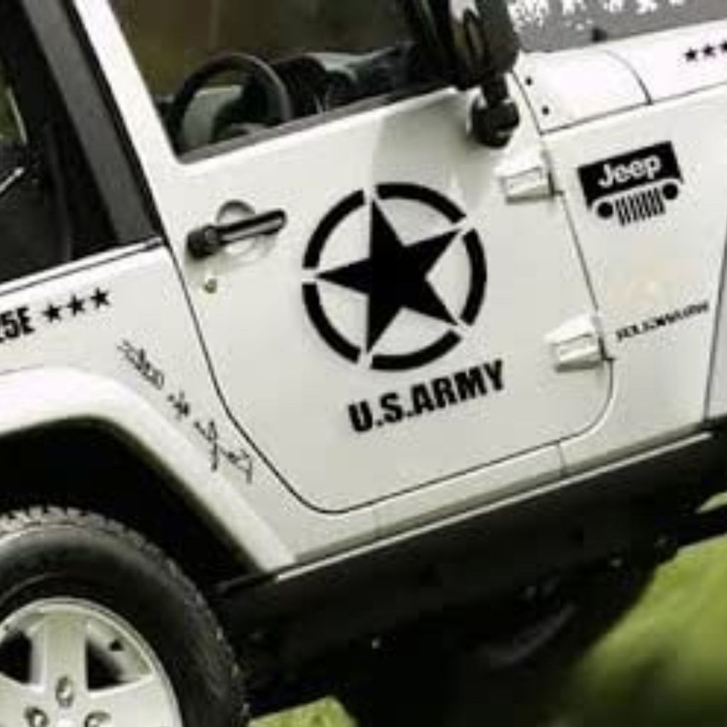 JEEP US Army Star Cutting Sticker สําหรับรถยนต์ / รถบรรทุก / รถจี๊ป - รูปที่ 4