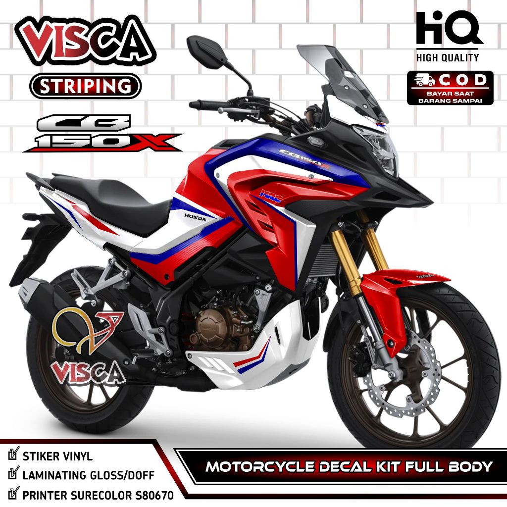 CB 150 X Full Body Sticker - รูปลอก CB150X - การออกแบบแถบ CBX สุดเท่ - CB 150X Fullbody Decal HRC