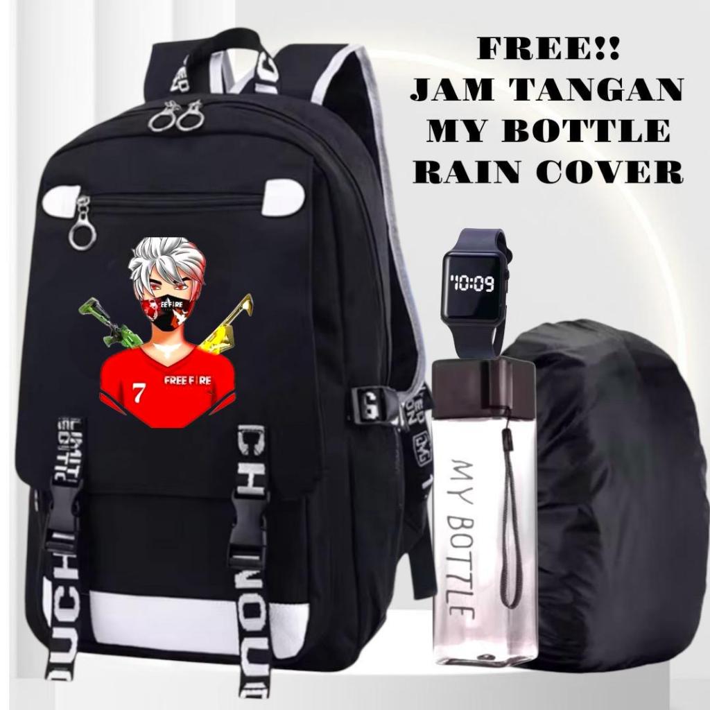 กระเป๋าเป้สะพายหลังนักเรียนชาย FF 7 0099 กระเป๋าเป้สะพายหลังไหล่คู่เด็ก Mochila กระเป๋าแล็ปท็อป