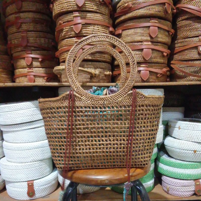 KRAWANG RATTAN BAG / FULL ATTE KRAWANG BAG