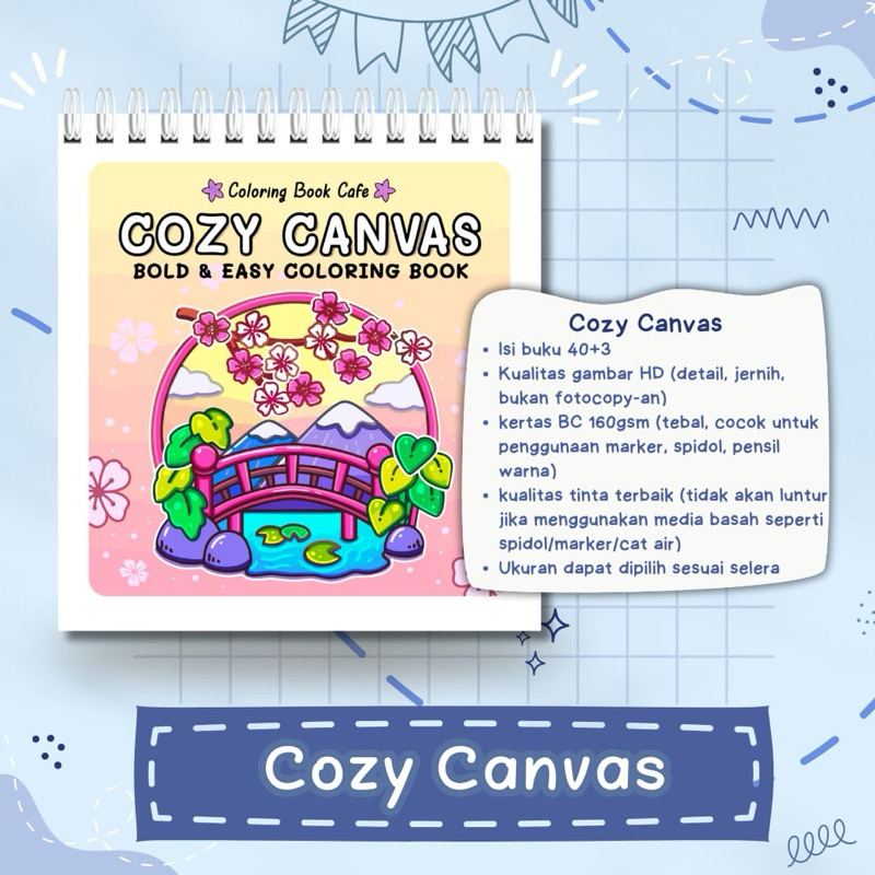 สมุดระบายสี Cozy Canvas Bold And Easy