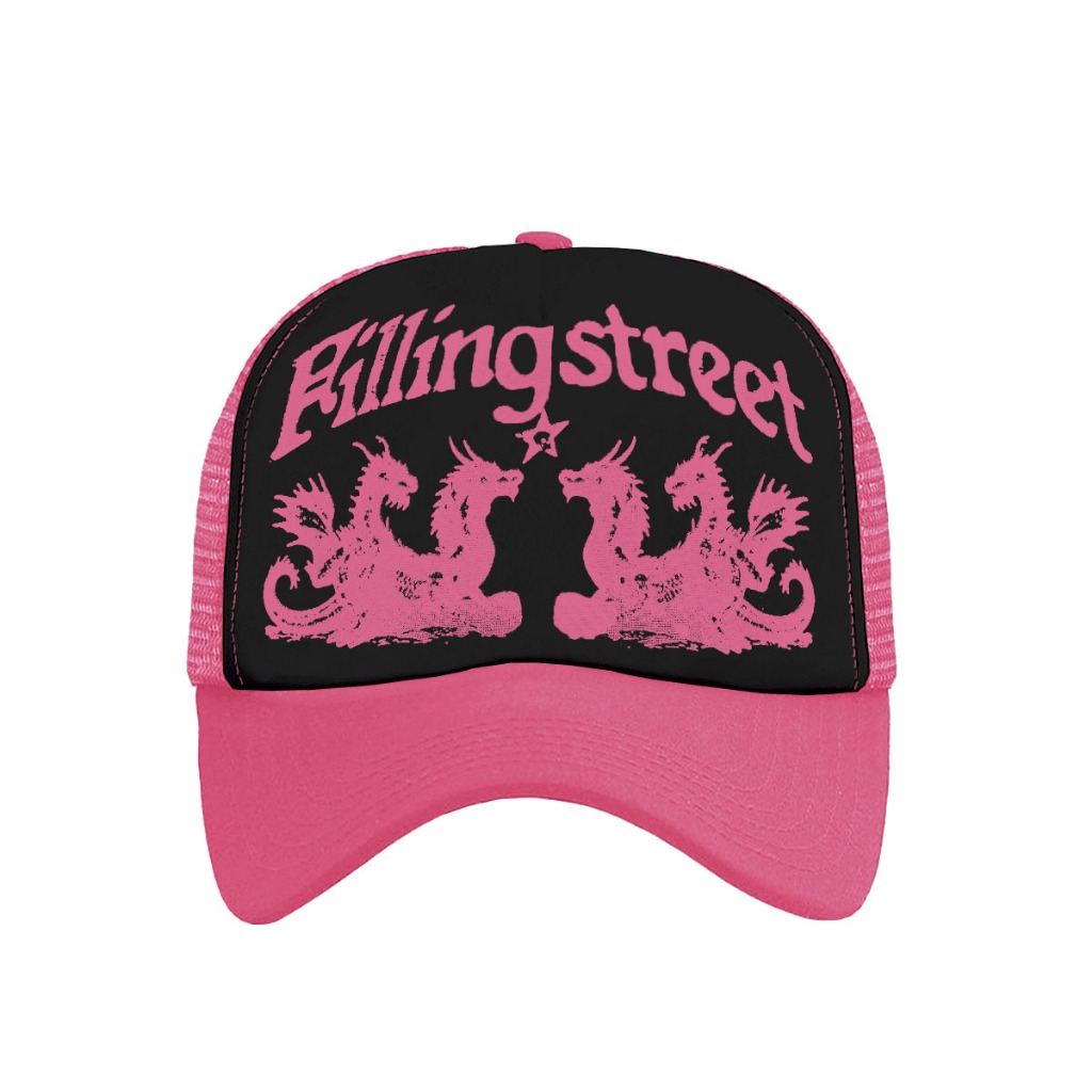 Fillingstreet หมวก Trucker ผู้ชาย - Trucker Crest Dragon Pink