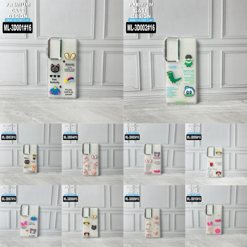 CASE MOTIF PICTURE CODE ML 3D 001-3D 010 OPPO A17 A17K A16 A16S A16E A16K A15 A15S A7 2018 A5 A9 202