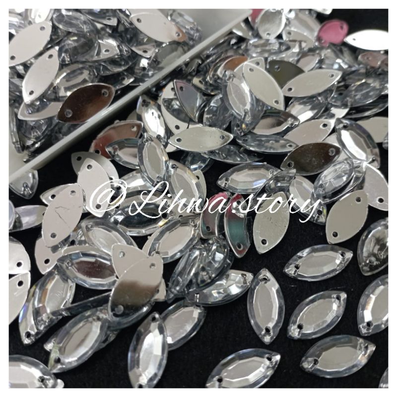 MATA 10 GRAM 2-HOLE SEWING BIT 15 MM X 7 MM/CLOTHES SEWING