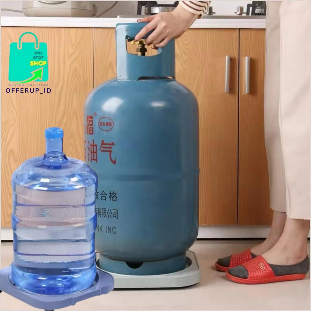 GAS CYLINDER RACK BASE PORTABLE GALLON RACK BASE พร้อมล้อ GAS CYLINDER TRACK