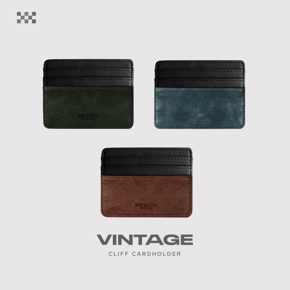 55 DIRECT ATC Ray Clyn Cliff Card Holder Vintage Card Wallet Leather Card Wallet Card Holder Women a