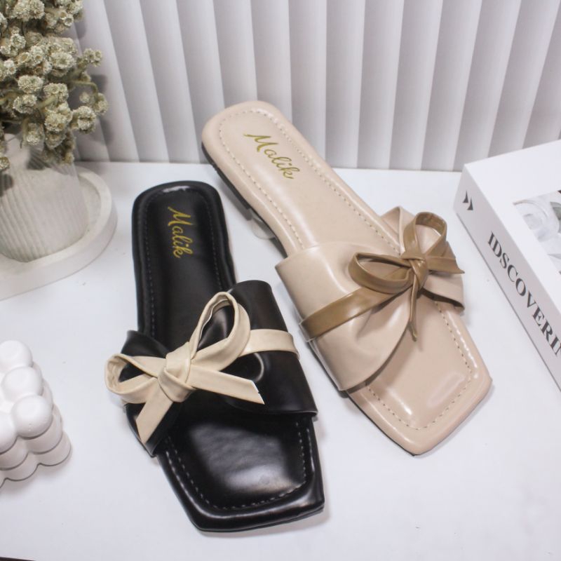 MALIK Amora รองเท้าแตะส้นแบน/เลื่อนผู้หญิง MALIK Amora