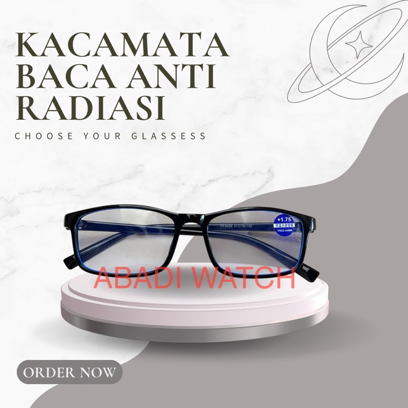 กระจกหน้า PLUS LENS SPORT ANTI RADIATION TR9028 +0.5 S/D +4.00 MENS WOMENS READING GLASSES TR90 TR90