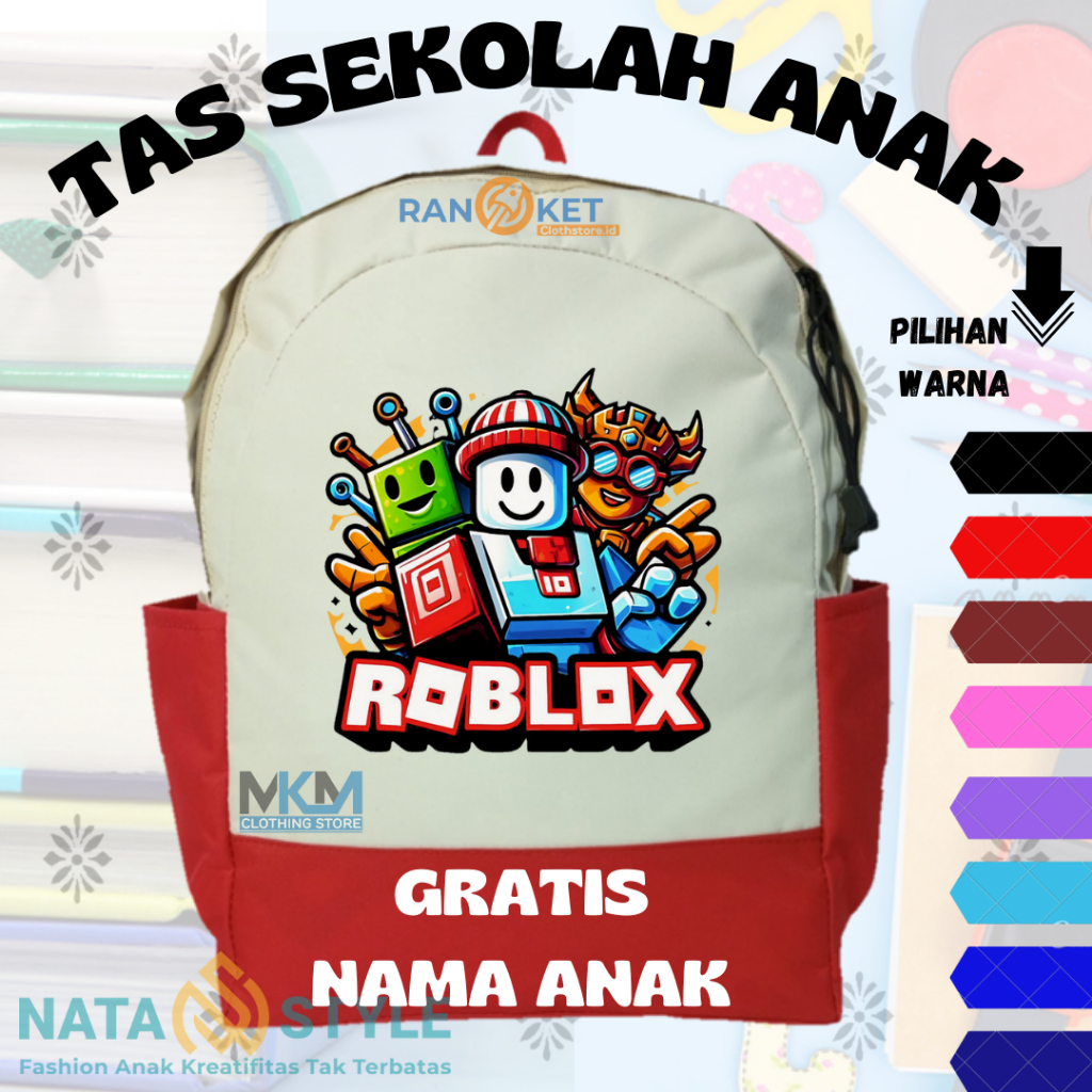 Roblox Game Kids Bag I Roblox Game Kids School Bag {FREE NAME PRINTING}