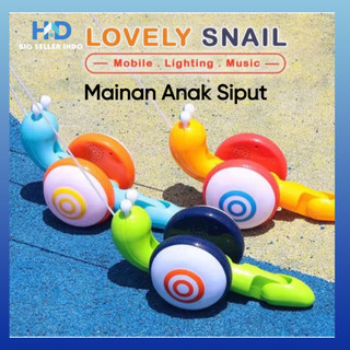 BS Mainan Anak Siput Tarik Goyang Berjalan Suara Lampu Mainan Viral TETHERED CRAW SNAIL KIDS PUSH PULL WALKING SNAIL TOY