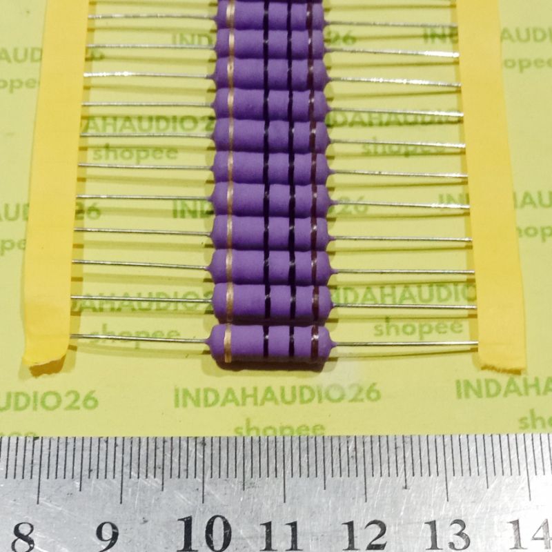 UNGU PURPLE 10R 2W 5% ตัวต้านทานเท้าทองแดง 10 r 2 วัตต์ 10 โอห์ม 2 วัตต์ 5 เปอร์เซ็นต์ 10r 2w