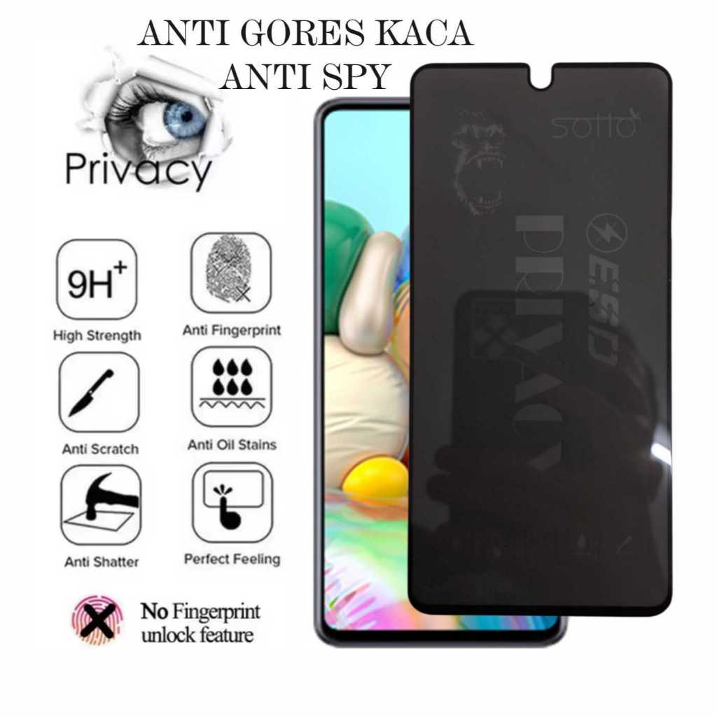 Anti Spy Glass Oppo A59 F1S F11 Pro Reno 2 2F 3 5 5K 5F 6 6z 7E 7z 7SE 8 8T Lite 4G 5G กระจกนิรภัยคว