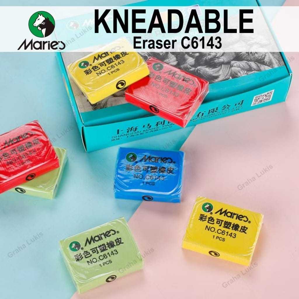 ยางลบนวดสีสันสดใส Maries C6143 / ยางลบนวด