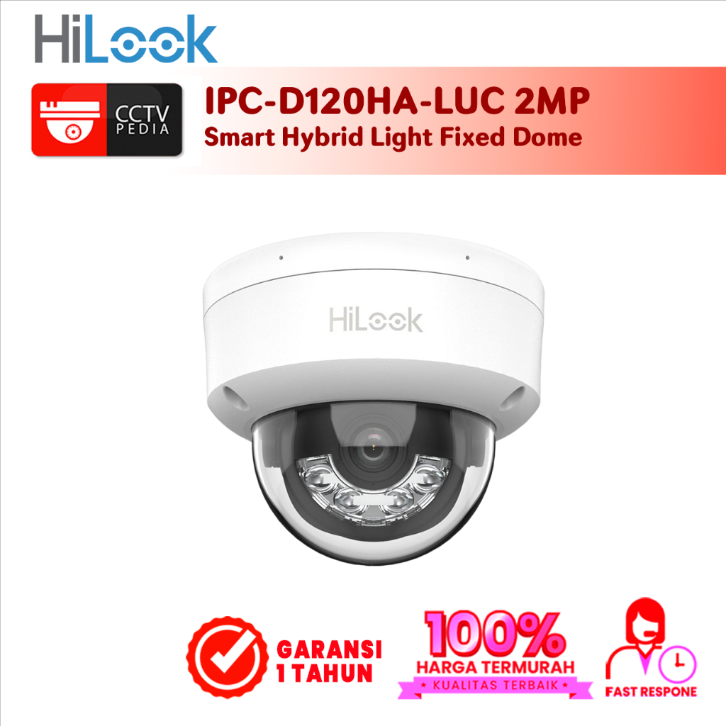 HILOOK CAMERA 2MP IPC-D120HA-LU IP Audio กล้องแสงไฮบริดอัจฉริยะ