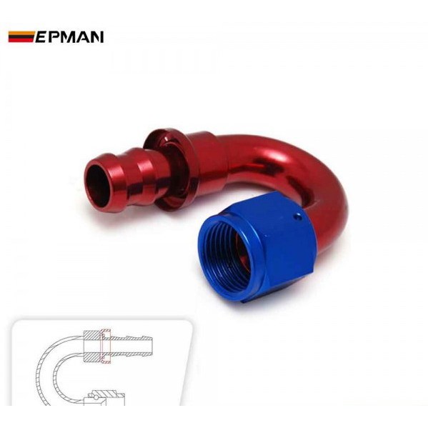 AN6 PUSH ON 180 DEGREE NEPEL