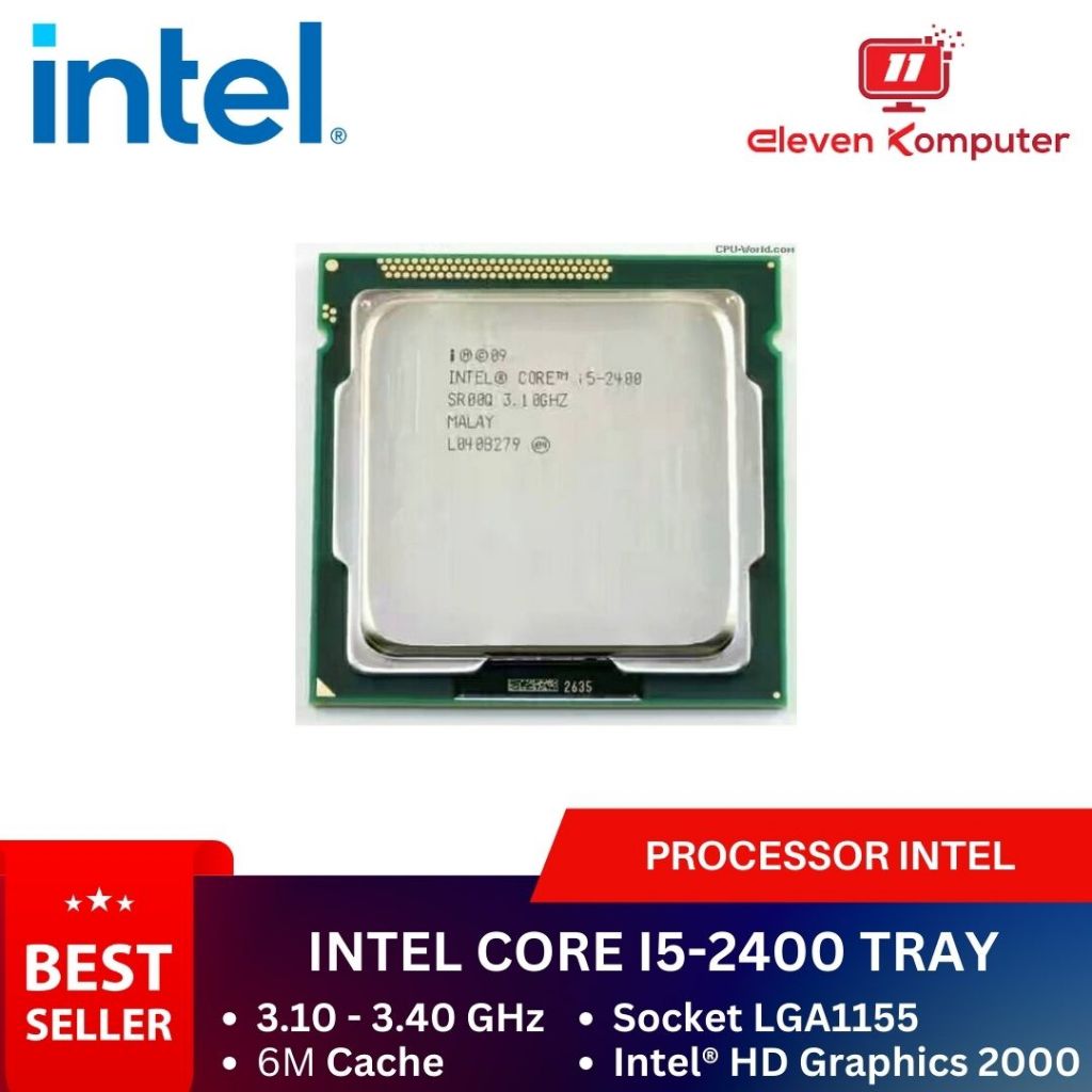 CPU Intel Core i5-2400 3.1 GHz - แคช 6MB [Tray] ซ็อกเก็ต LGA 1155