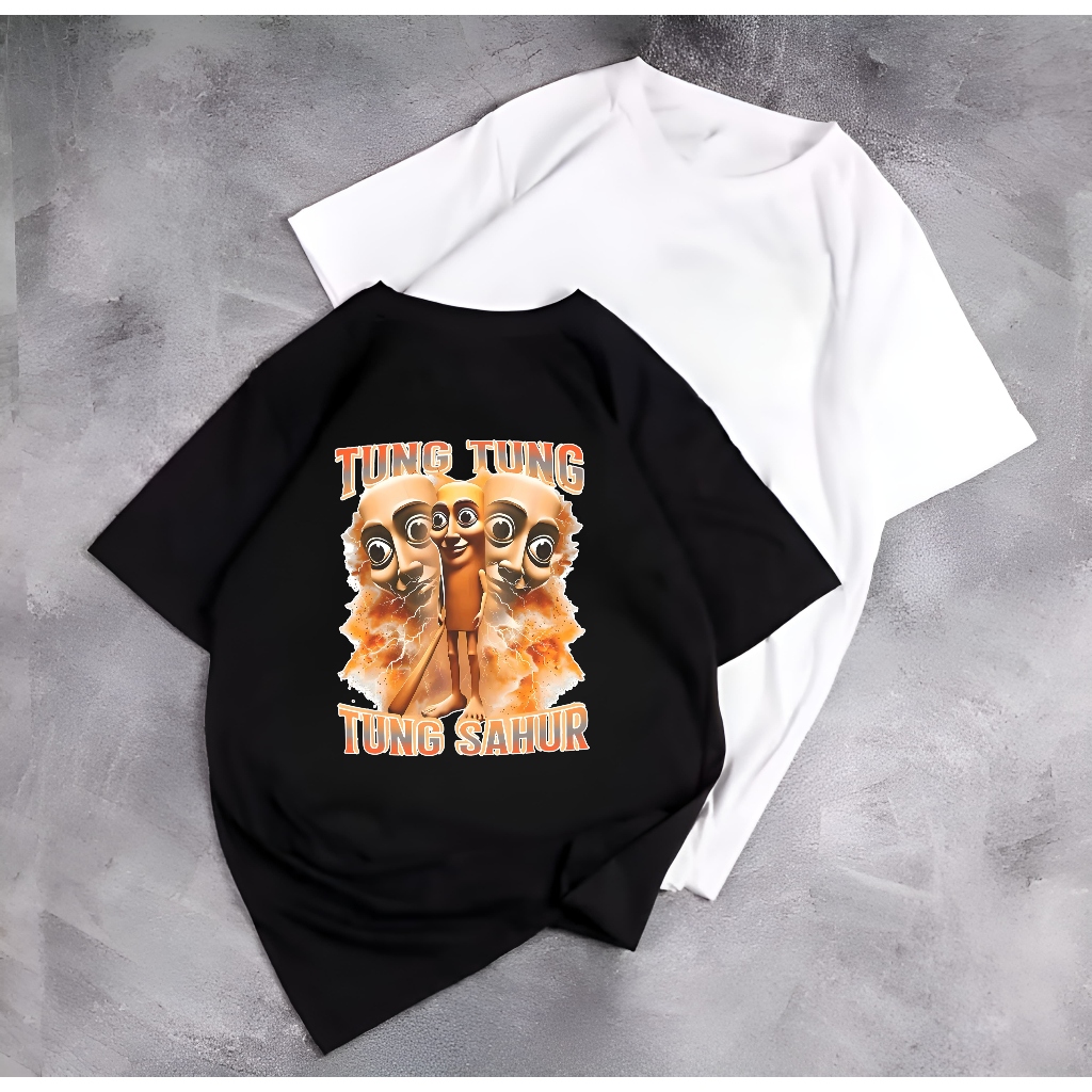 เสื้อยืด SJ FASHION91 TUNG TUNG SAHUR/DISTRO เสื้อยืดสําหรับผู้ชายและผู้หญิง/เสื้อยืดพรีเมี่ยม/SINGL