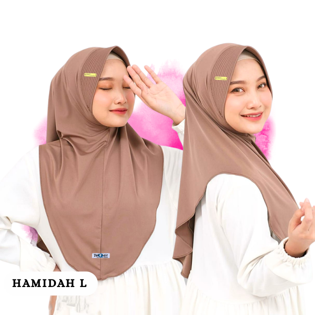 Sundainese - ฮิญาบสําเร็จรูป BERGO Hamidah PREMIUM Acrylic Jersey Size L /Urwah Al Bariki