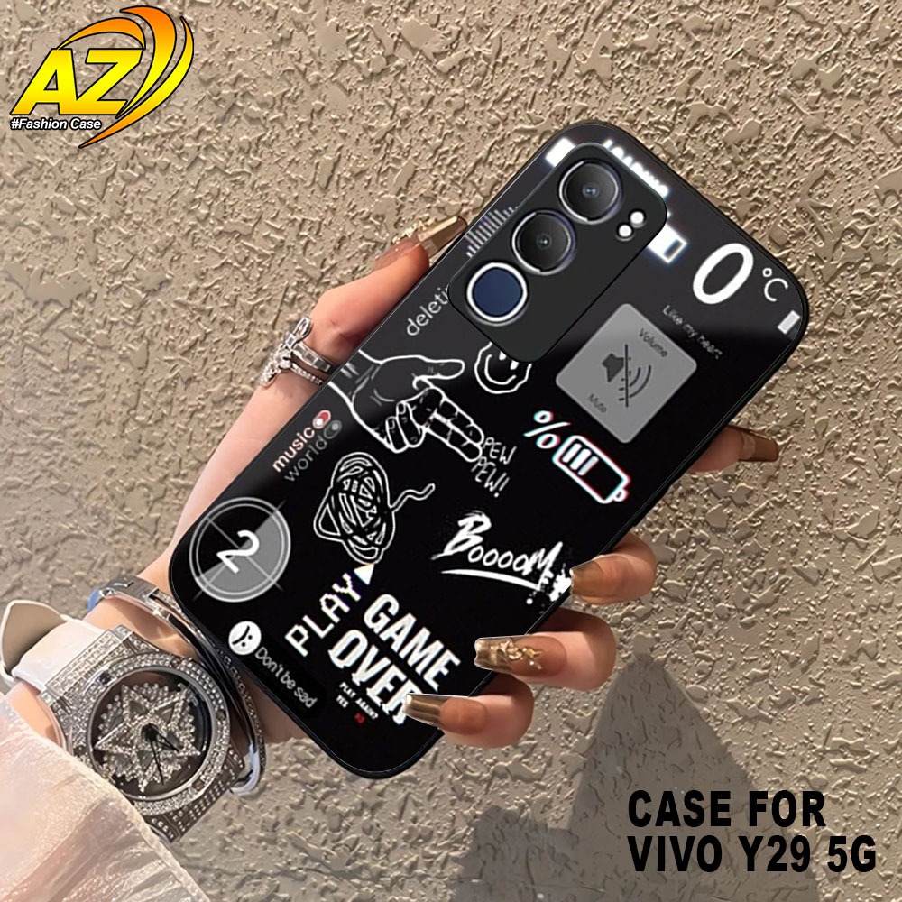 HP ล่าสุด 2024 เคสโทรศัพท์ Vivo Y29 5G [STICKER] Glass Softcase - เคสโทรศัพท์ปี 2024 ล่าสุด - เคสราค