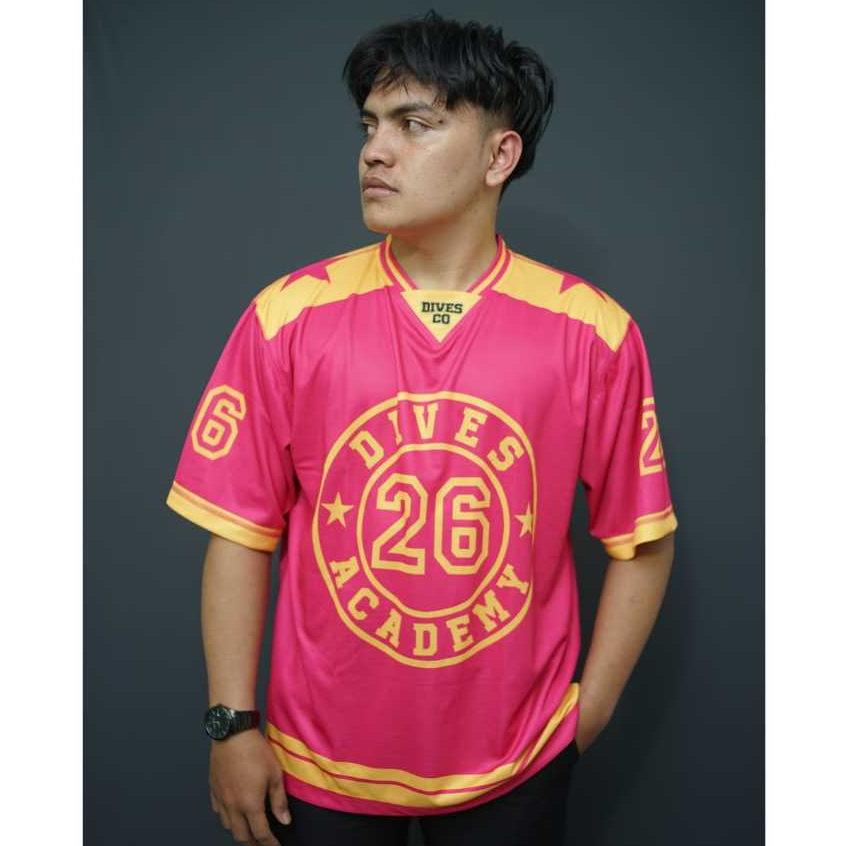 DIVES - Premium Milano Oversize Streetwear Jersey - Classic Series - N0.26 Pink Edition