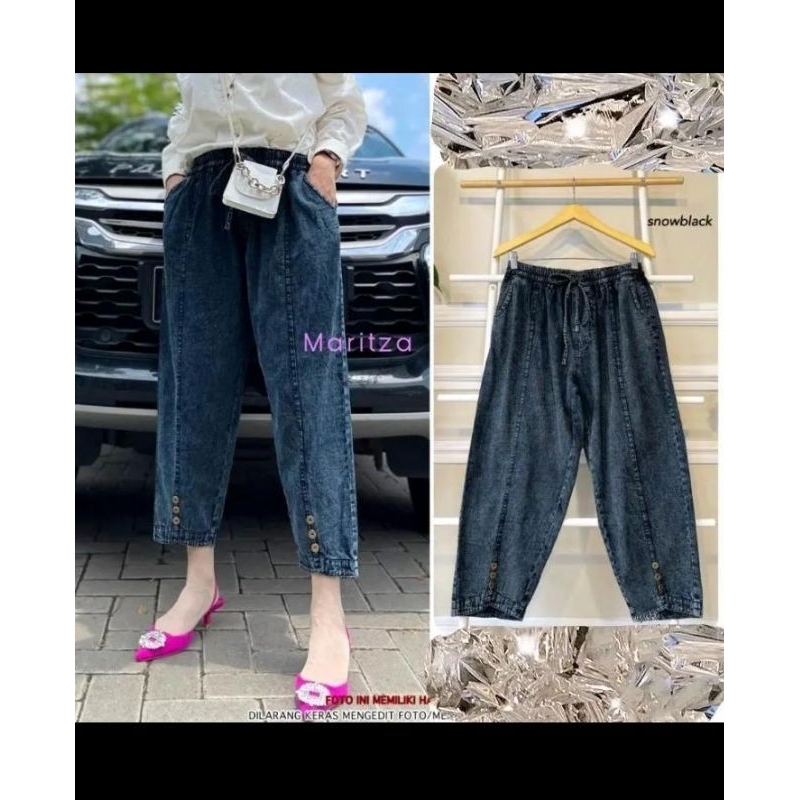 กางเกงยีนส์ผู้หญิง begipant celan 7/9 กางเกงยีนส์ร่วมสมัย