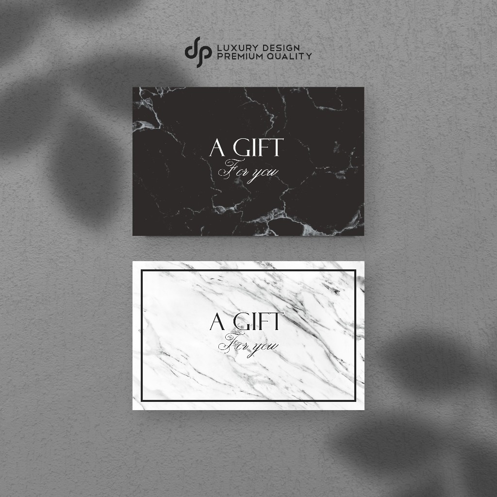 การ์ดอวยพร MARBLE Birthday Christmas New Year Giftcard การ์ดอวยพร