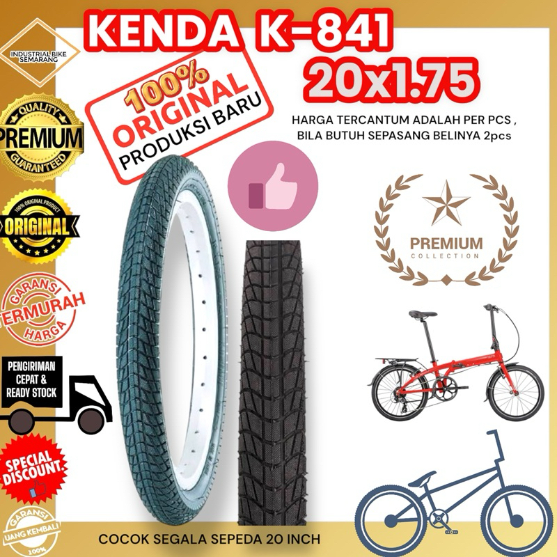 ( BL KENDA 20x1.75 K-841 ) BMX Bike ยางนอกจักรยานพับยาง Kenda K841