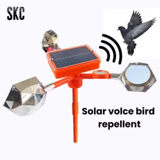 Pengusir Burung Ultrasonik Tenaga Surya, Elektroplating, Pengusir Burung Reflektif, Pengusir Burung Suara Pertanian Dan Taman Luar Ruangan Pengusir Burung Berputar 360 Derajat