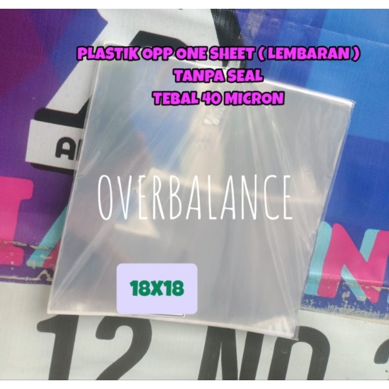 One Sheet Opp Plastic 18 x 18 - 18x18 Opp Plastic Sheet - 18 x 18 Opp Plastic Without Seal