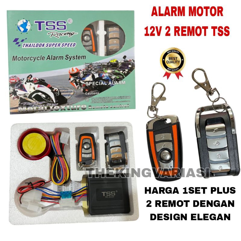 ALARM/MOTORCYCLE ALARM 12V 2 รีโมท CAN STARTER/REMOTE ALARM/VIBRATE SENSOR ALARM/ANTI-THEFT ALARM/PA