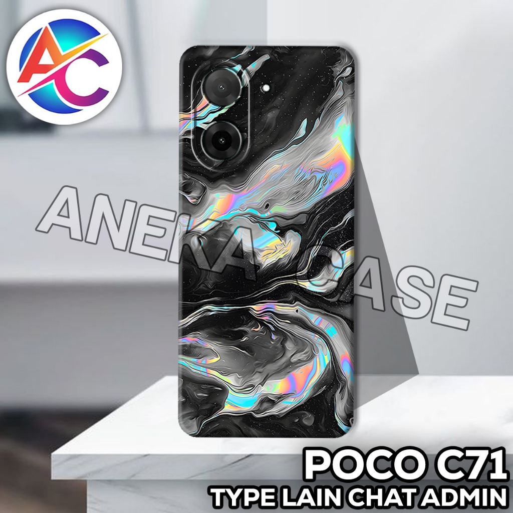 AC33/Case Poco C71/MARBLE Motif/softcase Poco C71/casing Poco C71/silicone Poco C71