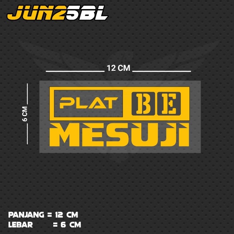 สติ๊กเกอร์ตัดด้วย BE MESUJI PLATE WRITING / JUN25 LMPG