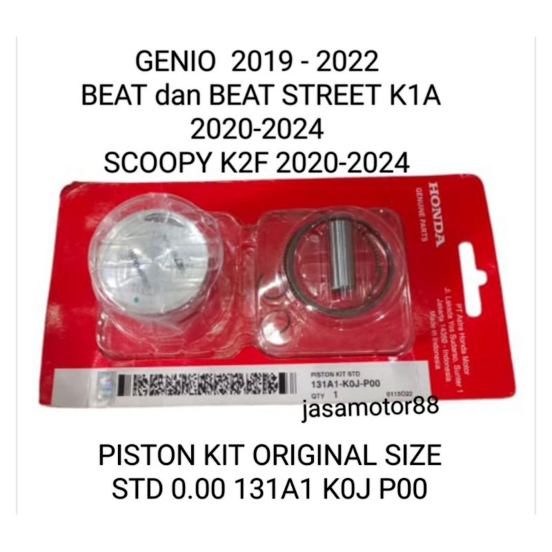 PISTON KIT BEAT STREET BEAT SCOOPY FI GENIO 2019 2022 ต้นฉบับ 131A1 K0J P00