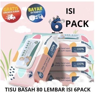 Tissue BABY WIPES Basah Bayi New born Tisu Basah Bayi 80 series  DiapersAnak Baby Wet Wipes Perleng kapan Bayi Tisue Basah Wajah Perawatan  Ganti Popok Dr baby & WBK baby