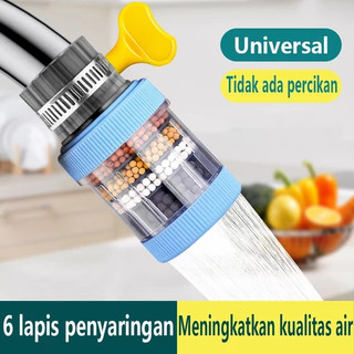 PROMO PAKET 3 PCS Sambungan Kran Air Saringan Keran Air Filter Air Anti Splash Shower Water Faucet Kepala Wastafel 6 Lapis Penyaring Water Filter Carbon Dapur Universal