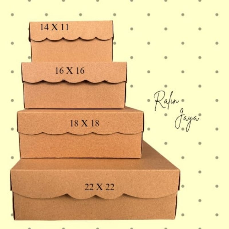 (KRAFT) กล่องเค้ก กล่องข้าว/กล่องเค้ก R3A R6 R8 R9 พิมพ์ R11 Aqua