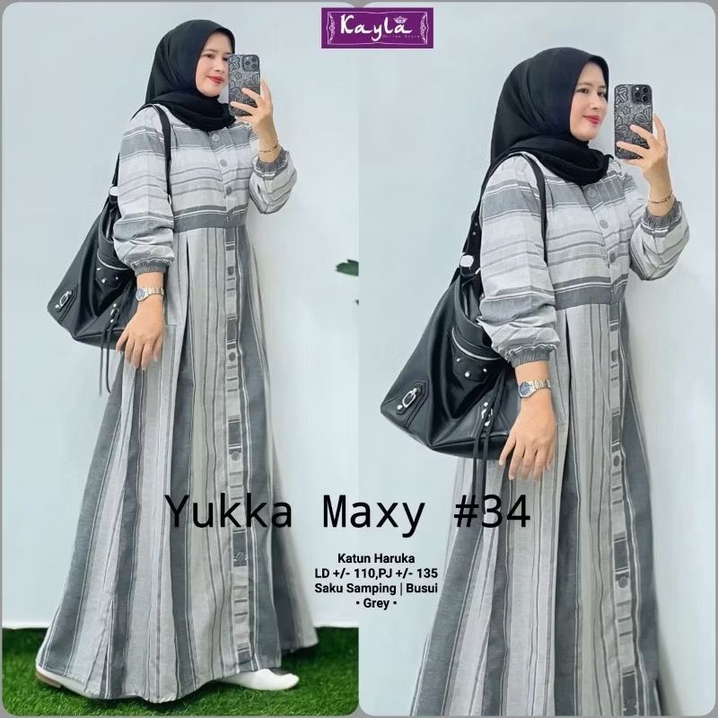 KATUN YUKA MAXY 34 | HARUKA ชุดผ้าฝ้ายมีกระดุม LIVE SIZE ML-XL-XXL