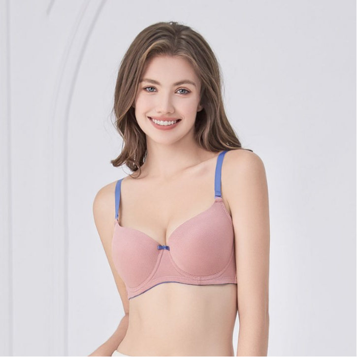 Young Curves Basic Microfiber Contrast Bra Demi Cup B C03-10335B