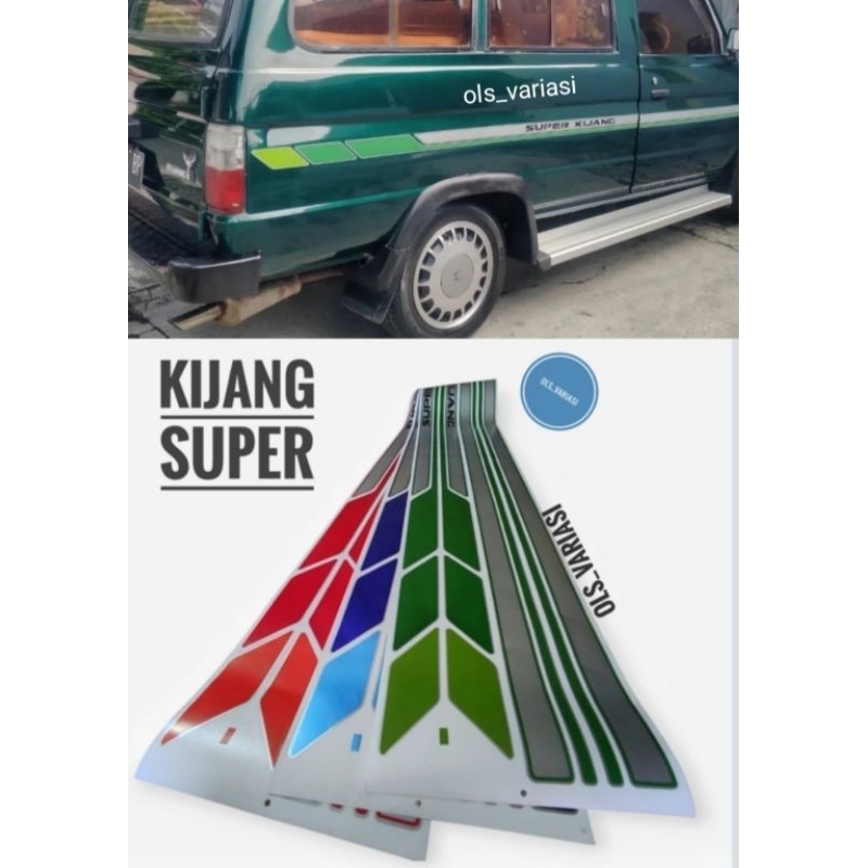 สติ๊กเกอร์ติดรถ Kijang Super / Kijang Super Long Body List Stickers / Kijang Super / Kijang เก่า / ส