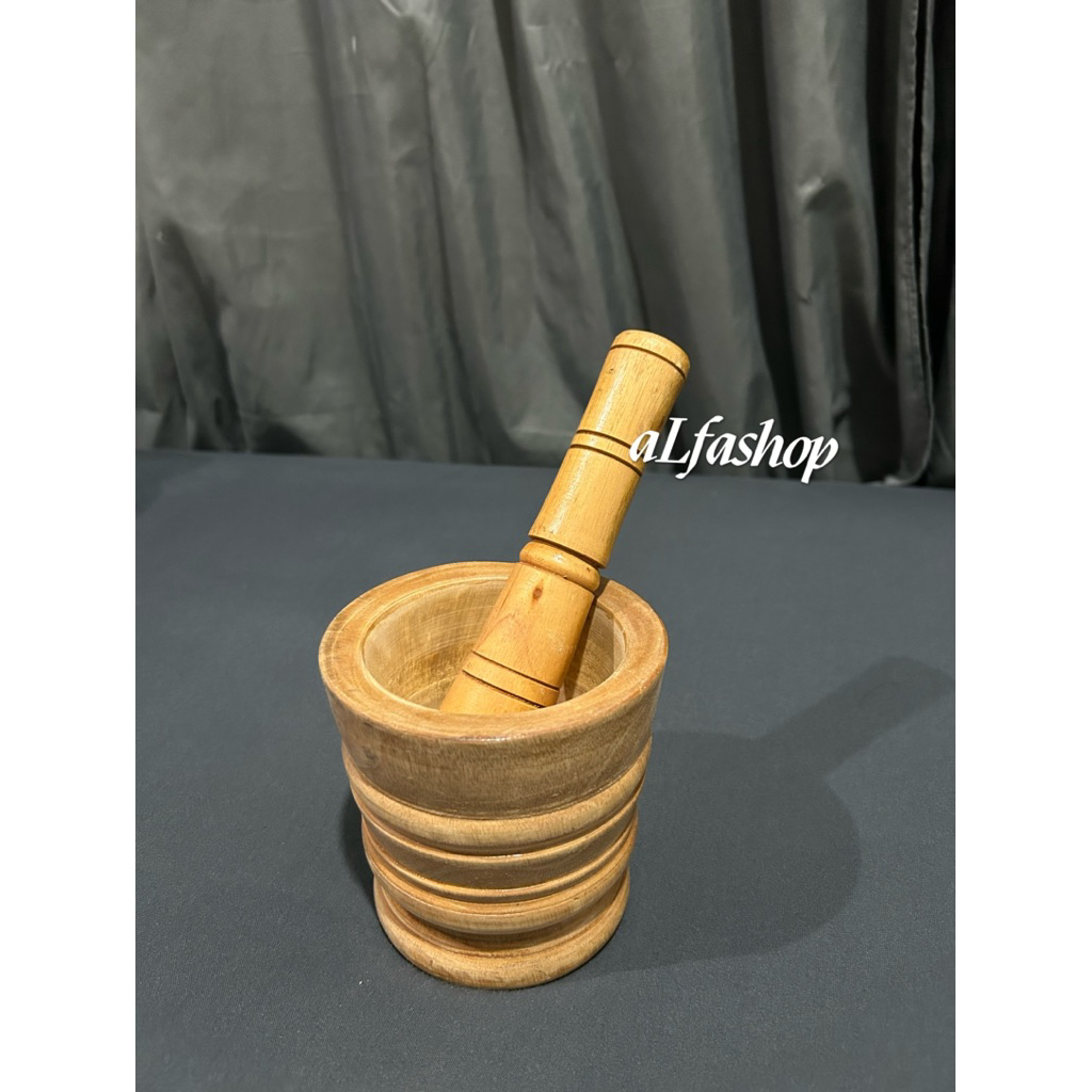 WOODEN MORTAR / TRADITIONAL WOODEN MORTAR / WOODEN MORTAR / เครื่องมือจับขนาดเล็ก (1 ชุด)
